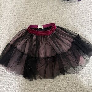 Hannah Banana Black and Pink Tulle Skirt sz 2T